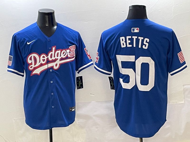 Men Los Angeles Dodgers #50 Betts Blue Second generation Joint Name Nike 2025 MLB Jersey style 1->los angeles dodgers->MLB Jersey